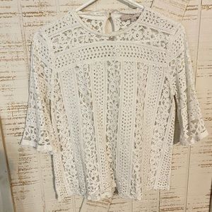 Loft white lace blouse